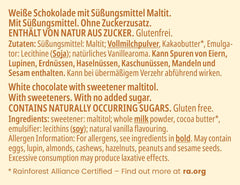 frankonia CZEKOLADA BEZ DODATKU CUKRU Bezglutenowa czekolada biała, 80 g