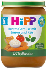 Hipp Organic Kolorowe warzywa z soczewicą i ryżem, 190G, 6 opakowań (6X190G) Matka i Dziecko Naty Shop Domyślny tytuł