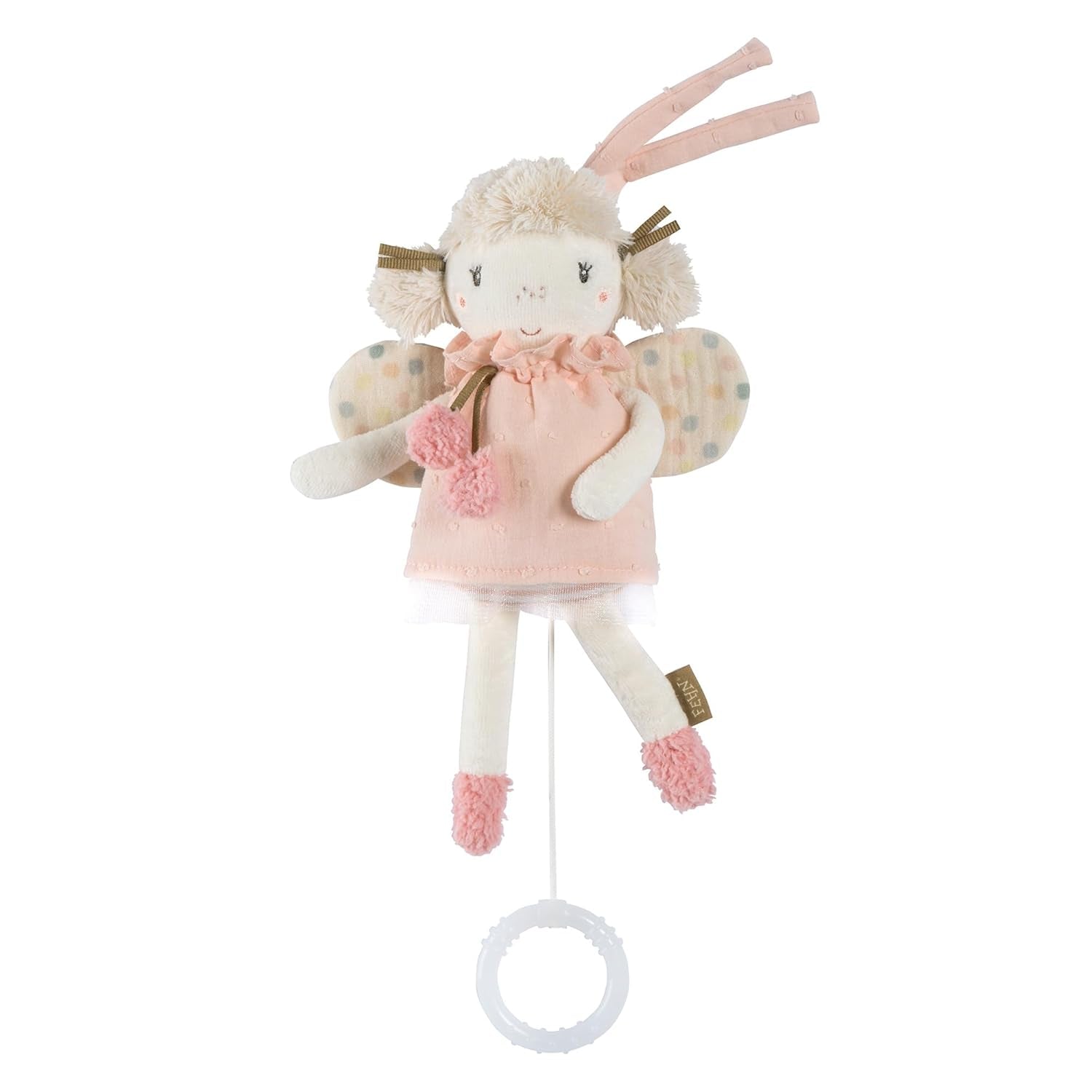 Fehn mini music box fairy - jucărie de pluș și ajutor pentru somn: cutie muzicală cu vânt cu melodia moale "Lacul lebedelor" liniștește în orice situație - pentru bebeluși și copii mici de la 0+ luni Jucarii Bebe Naty Shop Zână