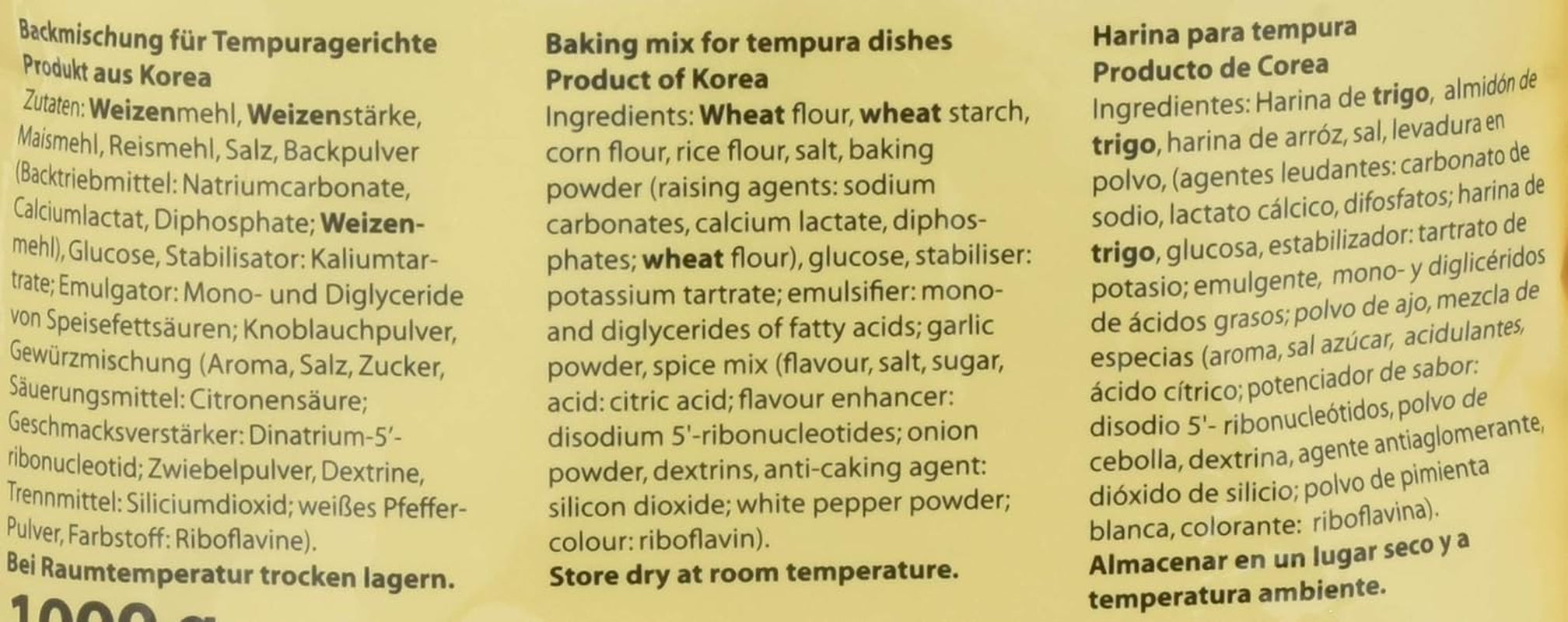 Backmischung Für Tempura Gerichte, 5Er Pack (5 X 1 Kg) Amestec pentru copt si gatit Naty Shop