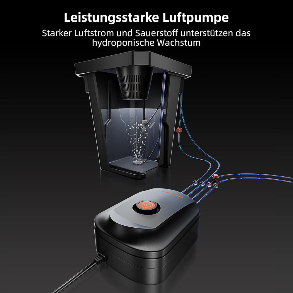 Spider Farmer DWC System uprawy hydroponicznej Uprawa w głębokiej wodzie o pojemności 27 l/7 galonów Nowa trójkątna konstrukcja pokrywy System ogrodniczy z kroplami cyrkulacyjnymi z zestawem kroplowym do doniczek Pompa powietrza 8 W, 2 wiadra