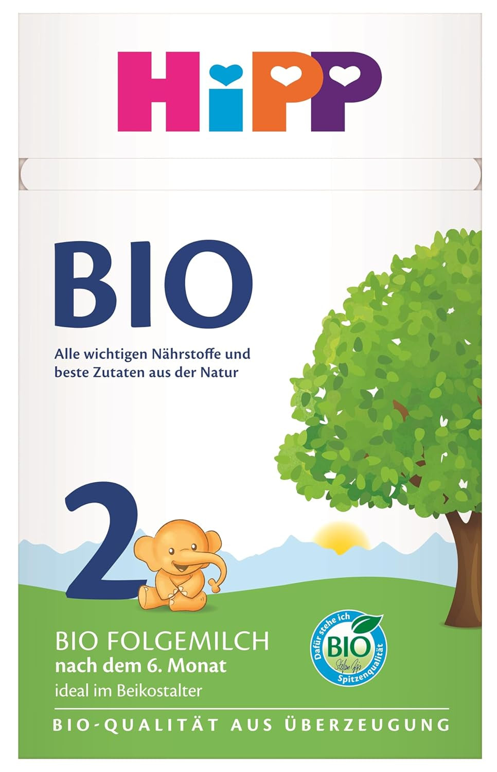 HiPP 2 Organiczne mleko następne (4 x 600g), po 6 miesiącu, z Omega-3 (DHA, ALA), wapniem i łatwą w przygotowaniu skrobią organiczną, najwyższej jakości organicznej
