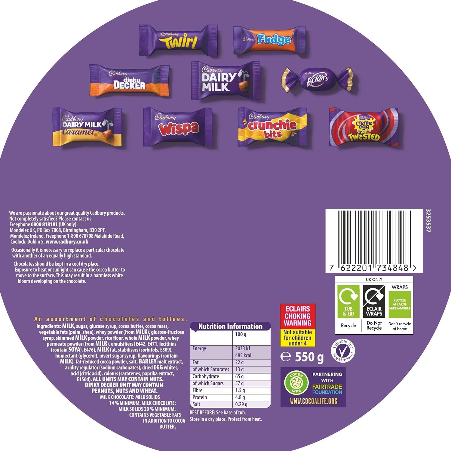 Cutie de ciocolată Heroes 550g