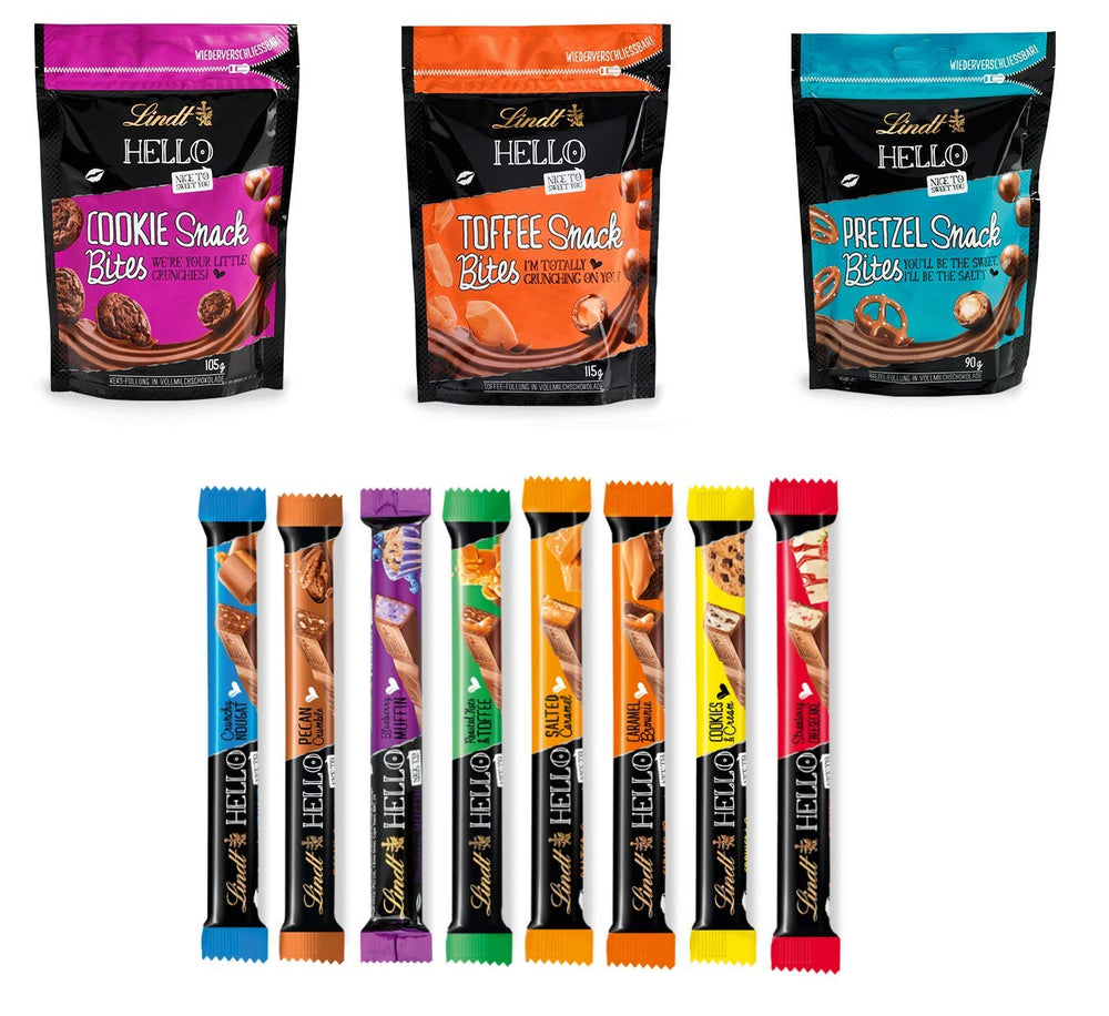 Zestaw upominkowy Lindt Czekoladowe Praliny | 477g | 5 pudełek pralinek Lindt w wariantach: Exquisite, Mini Praline, LINDOR Gift, Małe Podziękowanie, Od Serca | Prezent pralinowy | Czekoladowy prezent