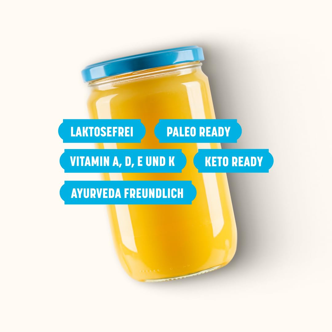 Masło Ghee BIO 600 g - Idealne do smażenia i pieczenia. Nie zawiera laktozy