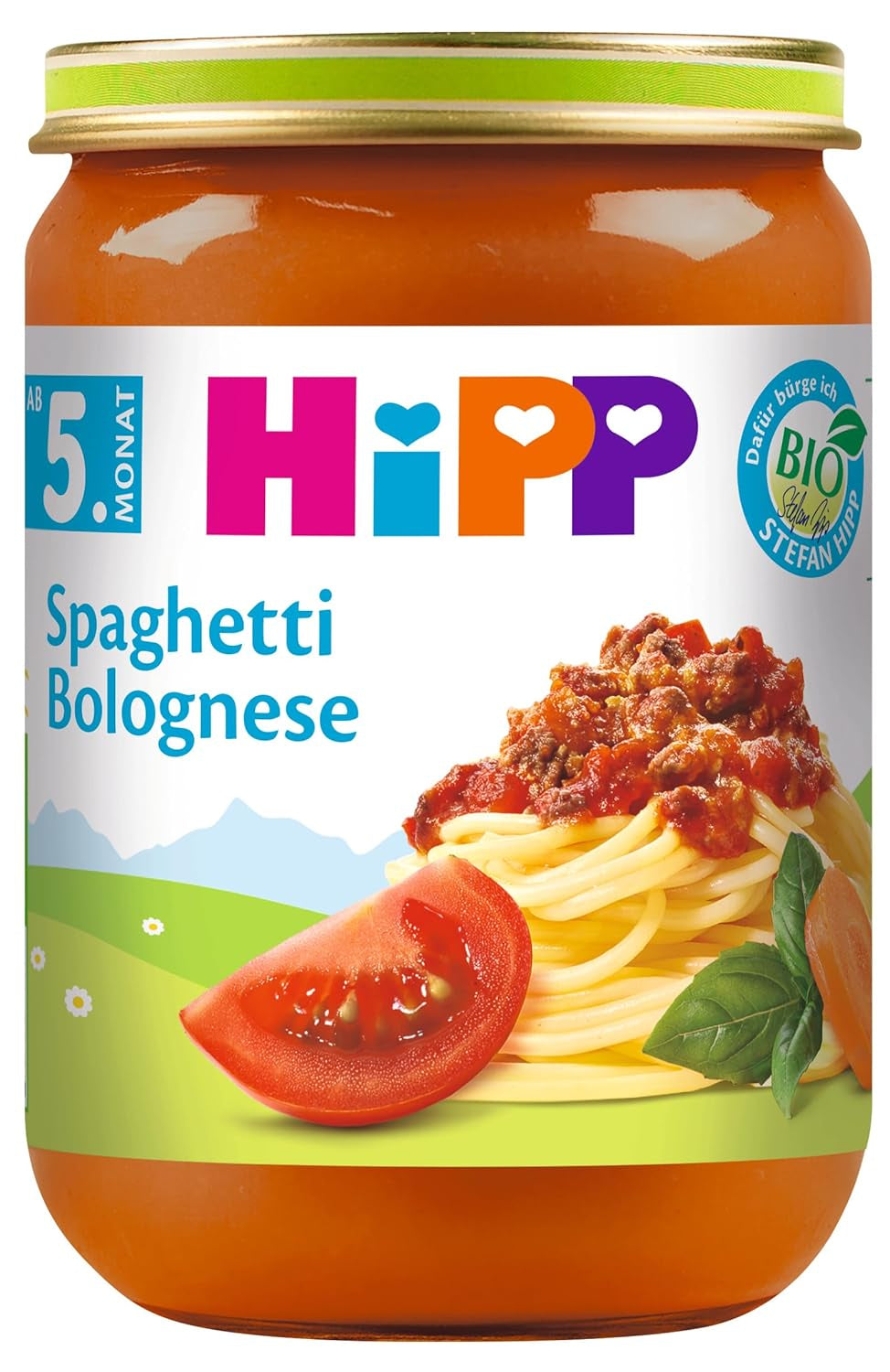 Hipp Spaghetti Bolognese, opakowanie 6 szt. (6 x 190 g) - organiczne