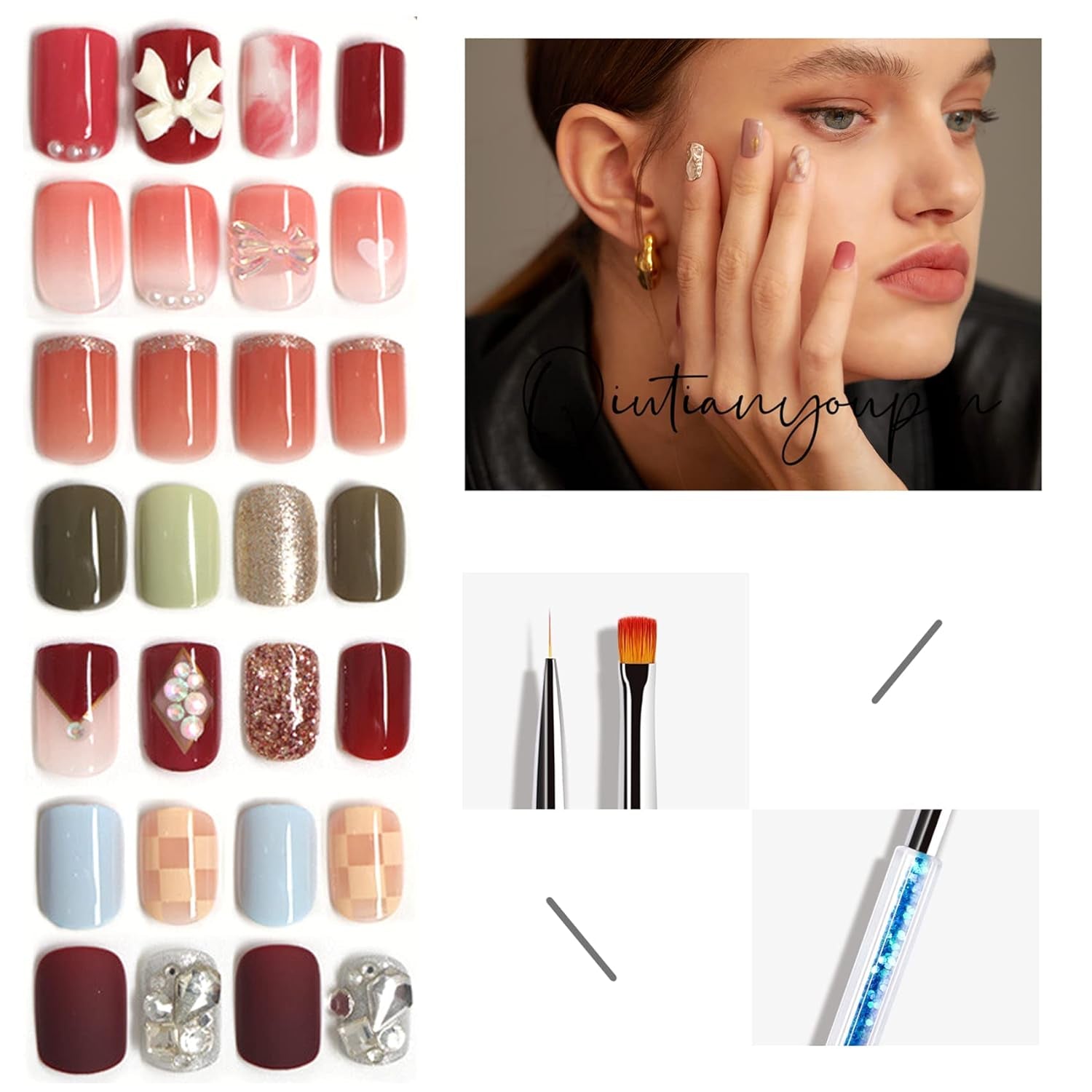 Nagel Art Fineliner Pinsel[5 Stück],Nagel Art Liner Pinsel,Professionel Detail Pinselset,Nagellack Pinsel,Für Nail Art Design Painting Salon,Nageldesign Nagel Fußpflege