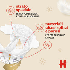 Pieluchy Huggies Extra Care, rozmiar 3 (6-10 kg), 2 opakowania po 40 pieluszek