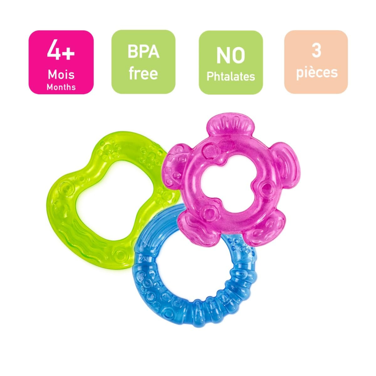 Inele de dentiție pentru copii Kühl, 740006, culori asortate