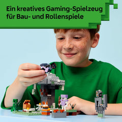 LEGO Minecraft Blasser Garten - Kreatives Spielzeug für Kinder - Spielzeugbiom für Jungen und Mädchen ab 7 Jahren - mit Minecraft Figuren - Mottenmann, Creeper, Skelett und Knarz - Geschenk - 21586