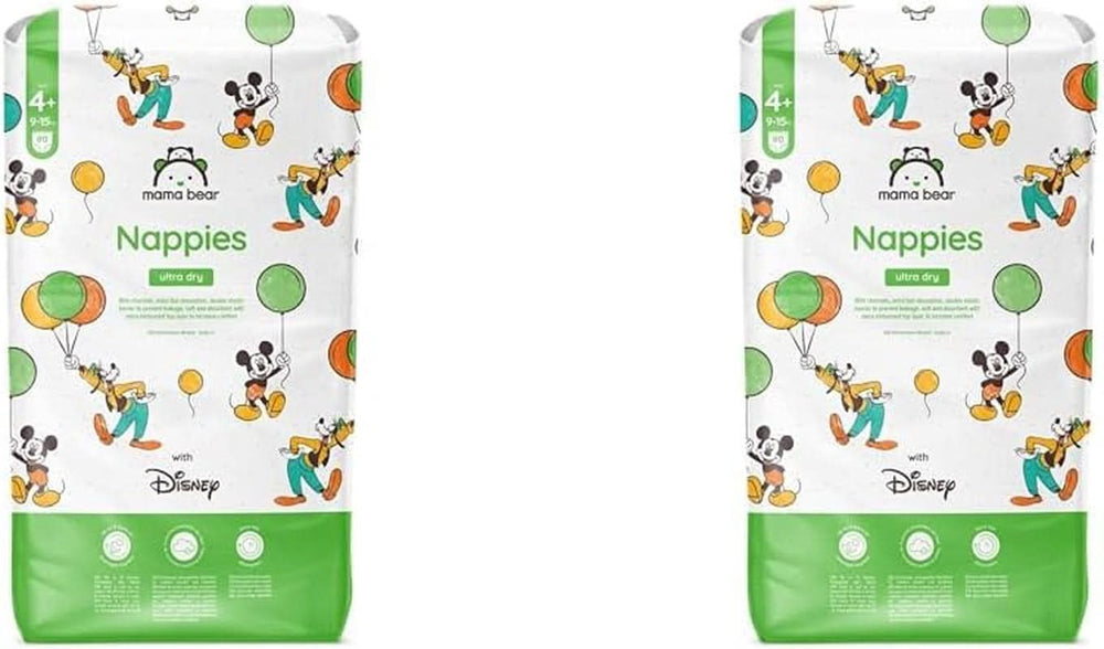 Pieluchy Mama Bear Disney Ultra Dry rozmiar 4 (8-14 kg), białe, 84 sztuki (1 opakowanie)