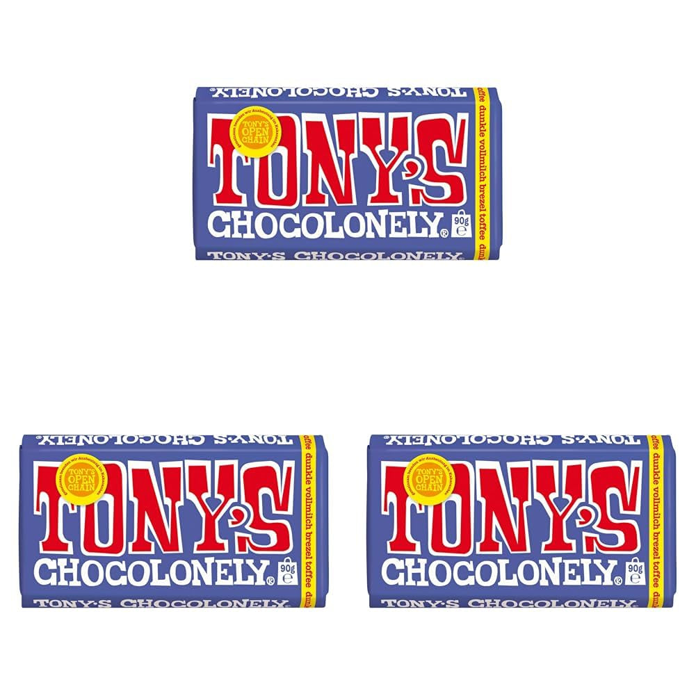 Tony's Chocolonely - Ciemna czekolada z migdałami i solą morską 90g