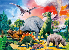 Puzzle dla dzieci Ravensburger - 10957 Wśród dinozaurów - Puzzle Dino dla dzieci od 6 lat, zawierające 100 elementów w formacie XXL Puzzle Naty Shop