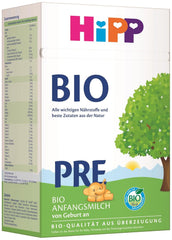 Organiczne mleko dla niemowląt HiPP PRE (4 x 600g), od urodzenia, zawiera wyłącznie laktozę jako węglowodan, najwyższej jakości organicznej