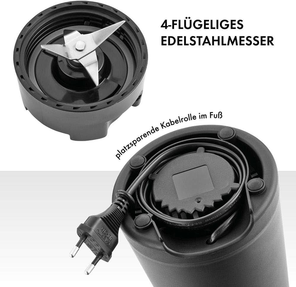 ZWILLING Mikser stojący, ekspres do smoothie, inkl. Trinkflasche Mit Verschluss, 600 ml, 300 wat, Edelstahl/Kunststoff, Schwarz Kitchen Naty Shop