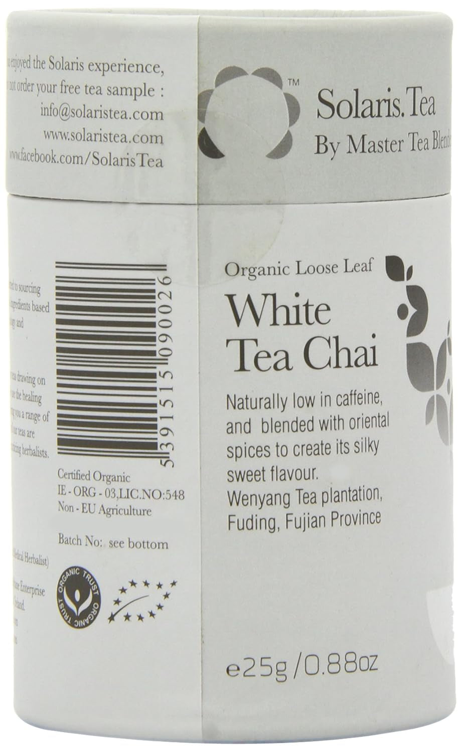 Solaris Ceai organic Ceai alb Chai 25 g