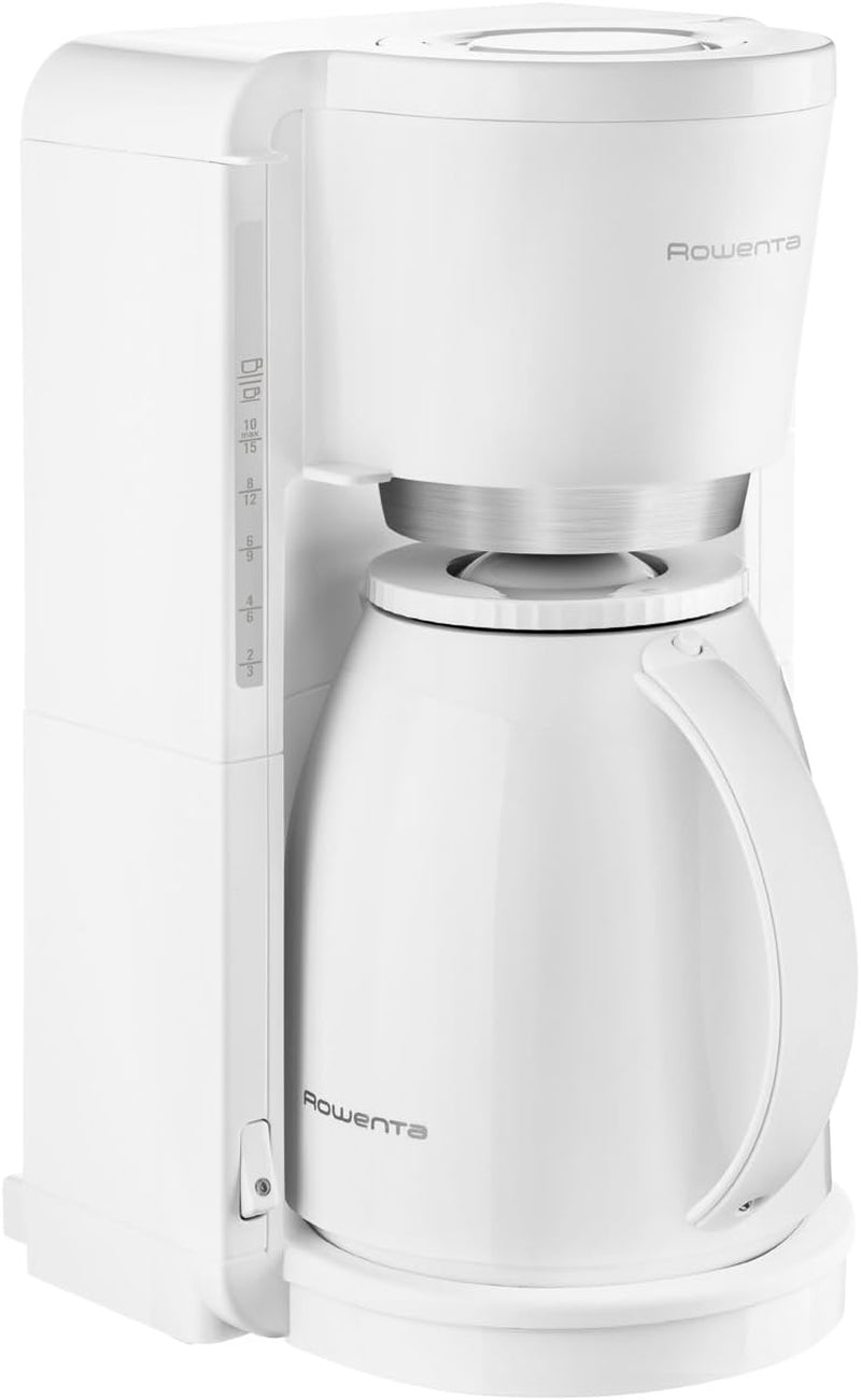 Espressor cu filtru Rowenta Adagio, carafă termică din oțel inoxidabil, menține cafeaua caldă până la 4 ore, capacitate 10-15 cești, capacitate 1,25 l, coș filtru detașabil, oprire automată, negru, CT3818