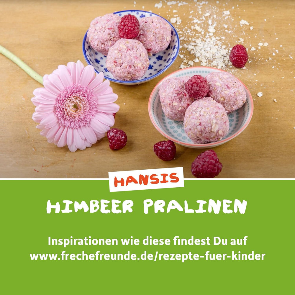 FRECHE FREUNDE Organiczne galaretki owocowe, lizaki jabłkowe, malinowe i ryżowe, słodka owocowa przekąska dla dzieci, bezglutenowe, wegańskie, opakowanie 20 szt. (20 x 30g)