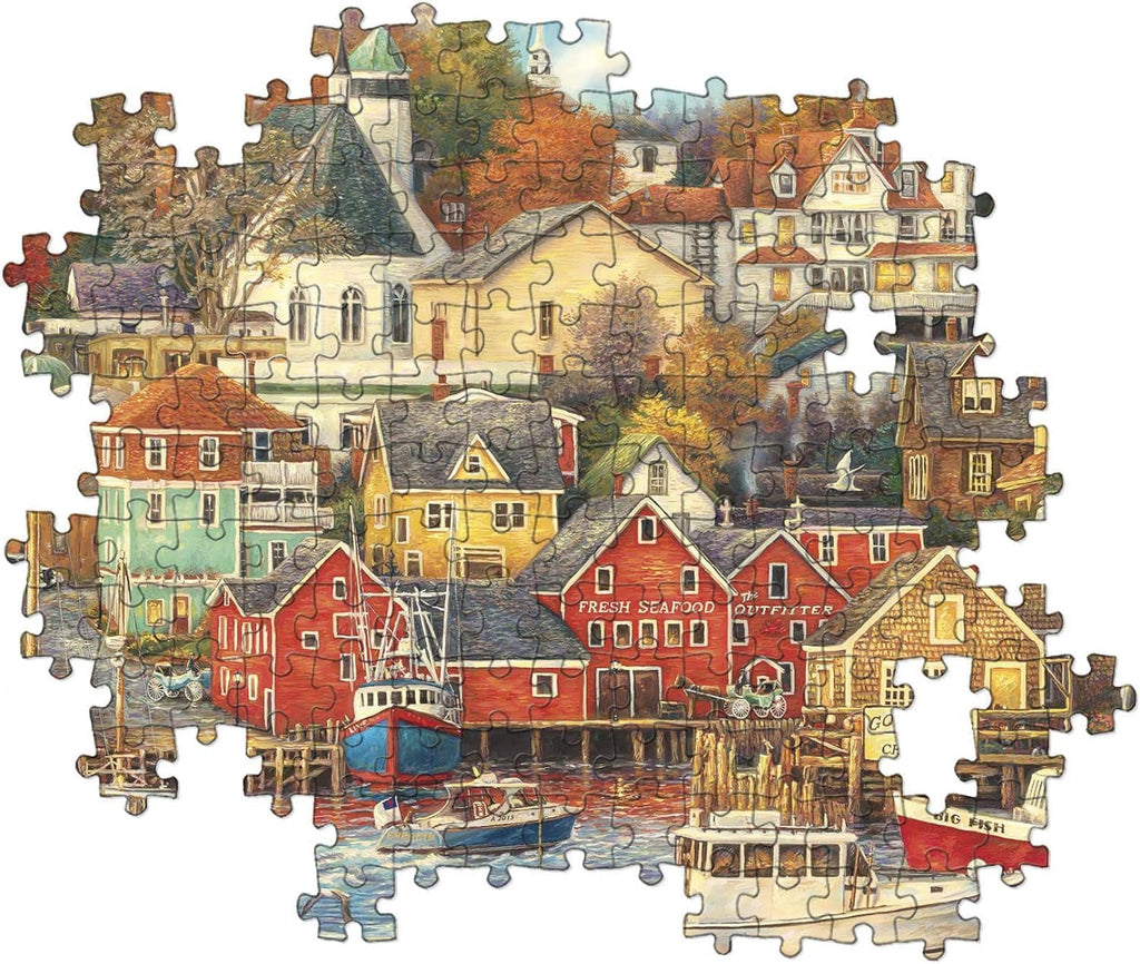 Clementoni - 31685 Collection Puzzle - Good Times Harbor - Puzzle 1500 piese de la 14 ani, puzzle pentru adulti cu obiecte ascunse, joc de indemanare pentru intreaga familie, mediu Puzzle Naty Shop