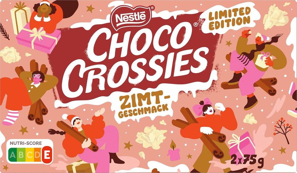 Nestlé Lekkie, chrupiące płatki cynamonowe i chrupiące migdały otoczone rozpływającą się w ustach białą glazurą o smaku cynamonowym 1 opakowanie (2 x 75 g)