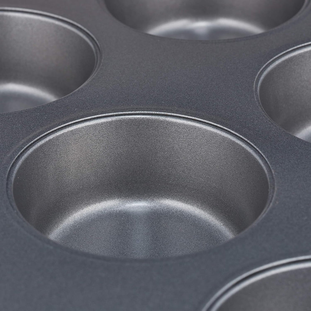 Relaxdays Muffinform, 2Er Set, 12Er Muffinbleche, Antihaftbeschichte, Carbonstahl, Babeczki i babeczki, Ø 6,5 cm, Pszenica, 10030825 Formy i blachy do pieczenia Naty Shop