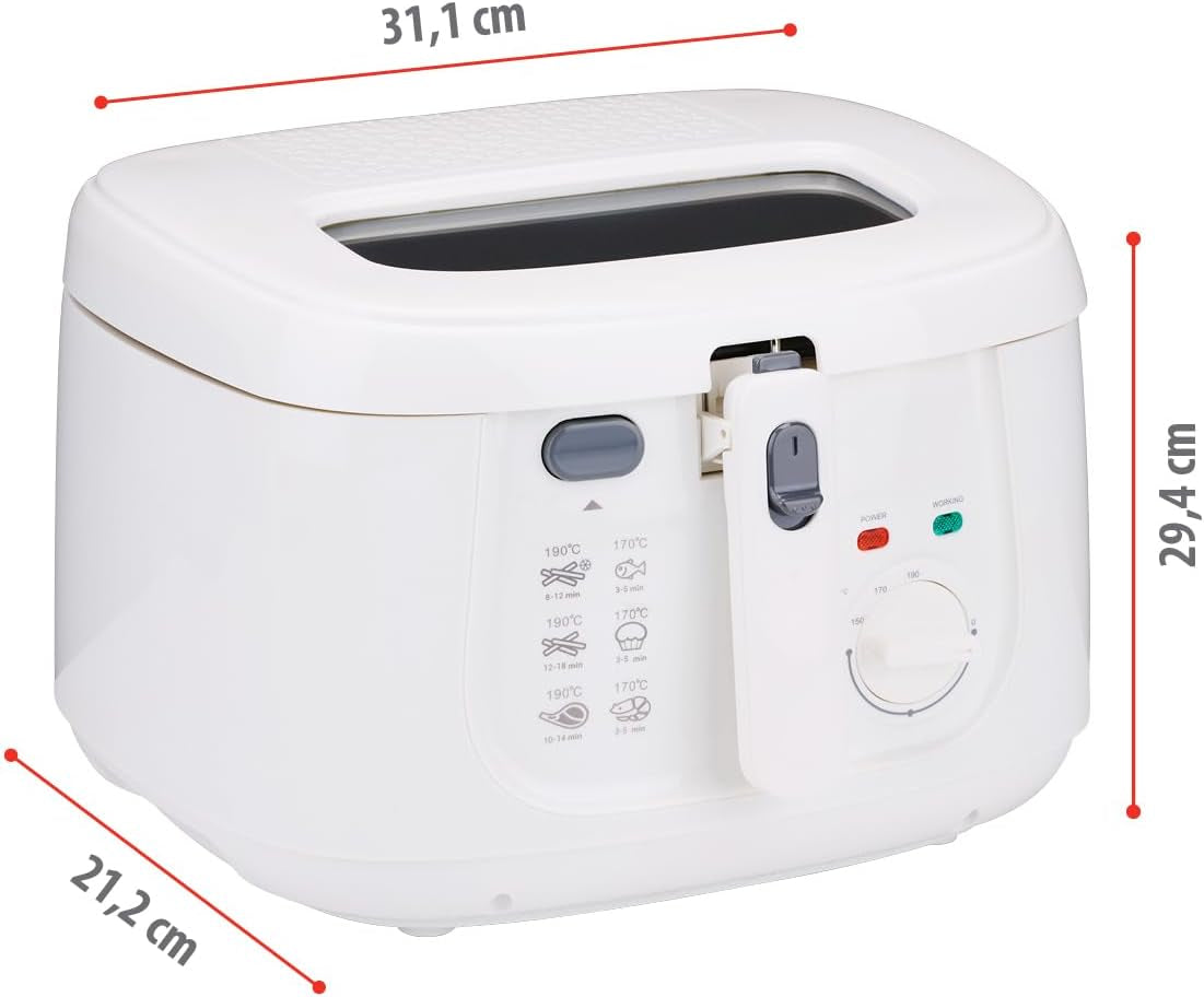 Alpina Frytownica 2,5L DF-165, 1800W - Regulacja temperatury do 190°C Urządzenia Naty Shop