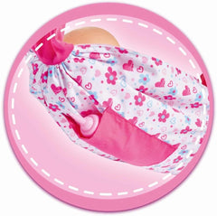 Simba 105560002 - Sling reglabil pentru nou-născut cu geantă și biberon pentru păpuși de 38-43 cm, pentru copii de 3 ani și peste