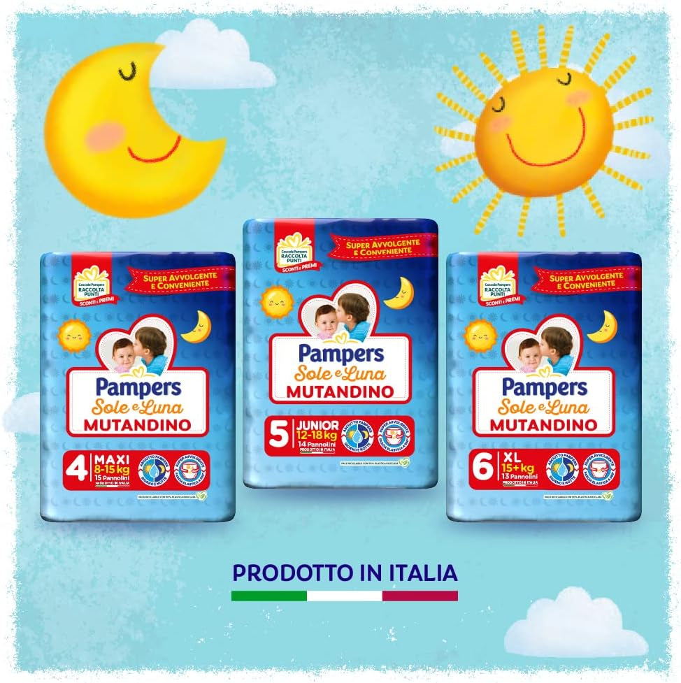 Pampers Sole e Luna Maxi pieluszka rozmiar 4 (8-15 kg), 60 pieluszek