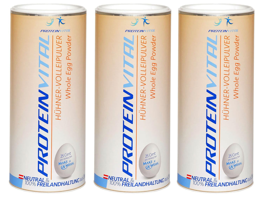 Proteinvital Vollei-Ei-Pulver EIEREI Regional Österreichische Freiland Eier 800g + Anrühr Set, Kraftpapier Doypack mit Zipper