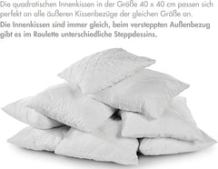 Traumnacht Pernă confortabilă ruletă, Set de 4 perne, Cu capac matlasat și umplutură din tije de spumă, 40 X 40 cm, Certificat Oeko-Tex, Produs în conformitate cu standardul de calitate german Perne standard Naty Shop