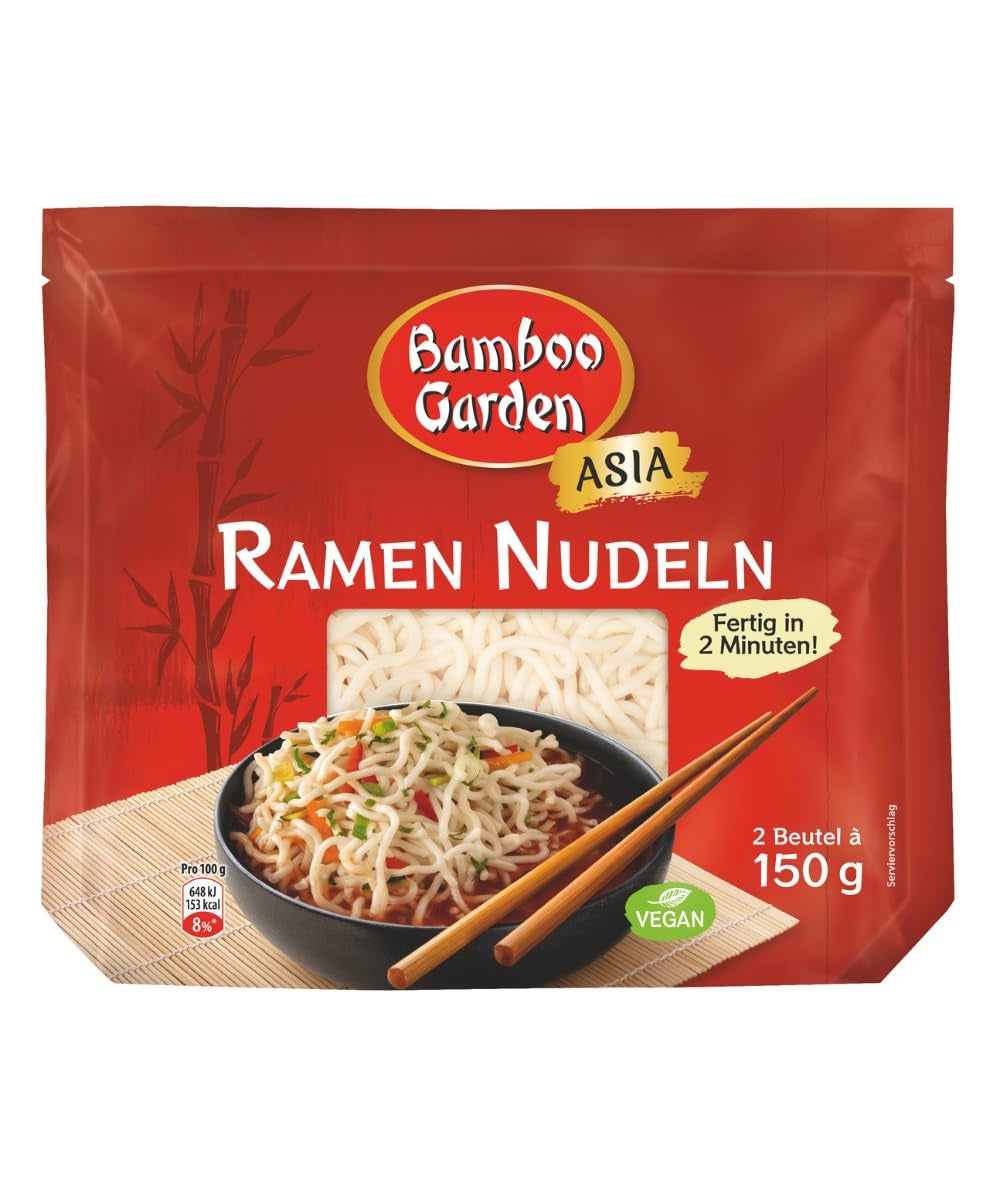 Ogród Bambusowy - Gotowy Makaron Ramen | Gotowe w 2 minuty | Weganie | 300g w opakowaniu