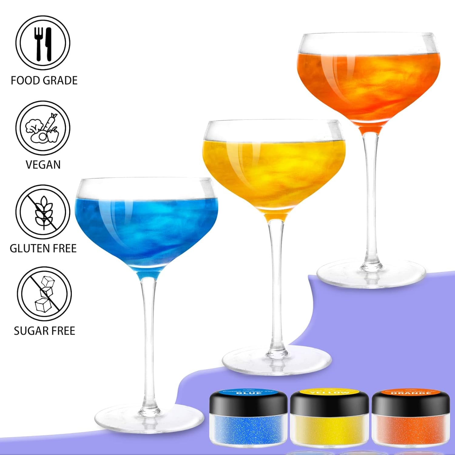 Glitter comestibil, 10 grame, diverse culori Glitter Naty Shop