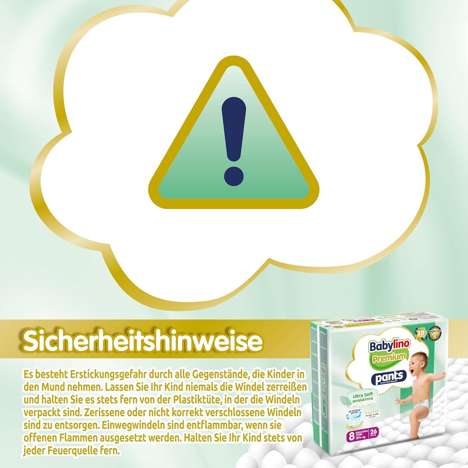 Spodnie Premium rozmiar 8 z ultramiękkim filtrem, XXL (20+ kg), 26 sztuk