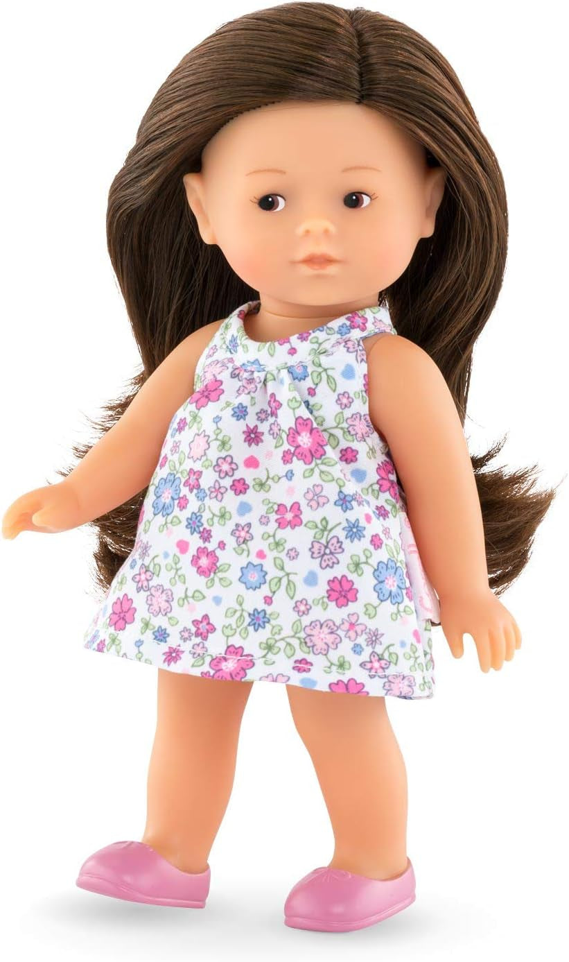 Corolle 9000240020 - Romy brunetka Les Trends Mini Corolline 20cm, francuska lalka z urokiem i zapachem wanilii, 20 cm