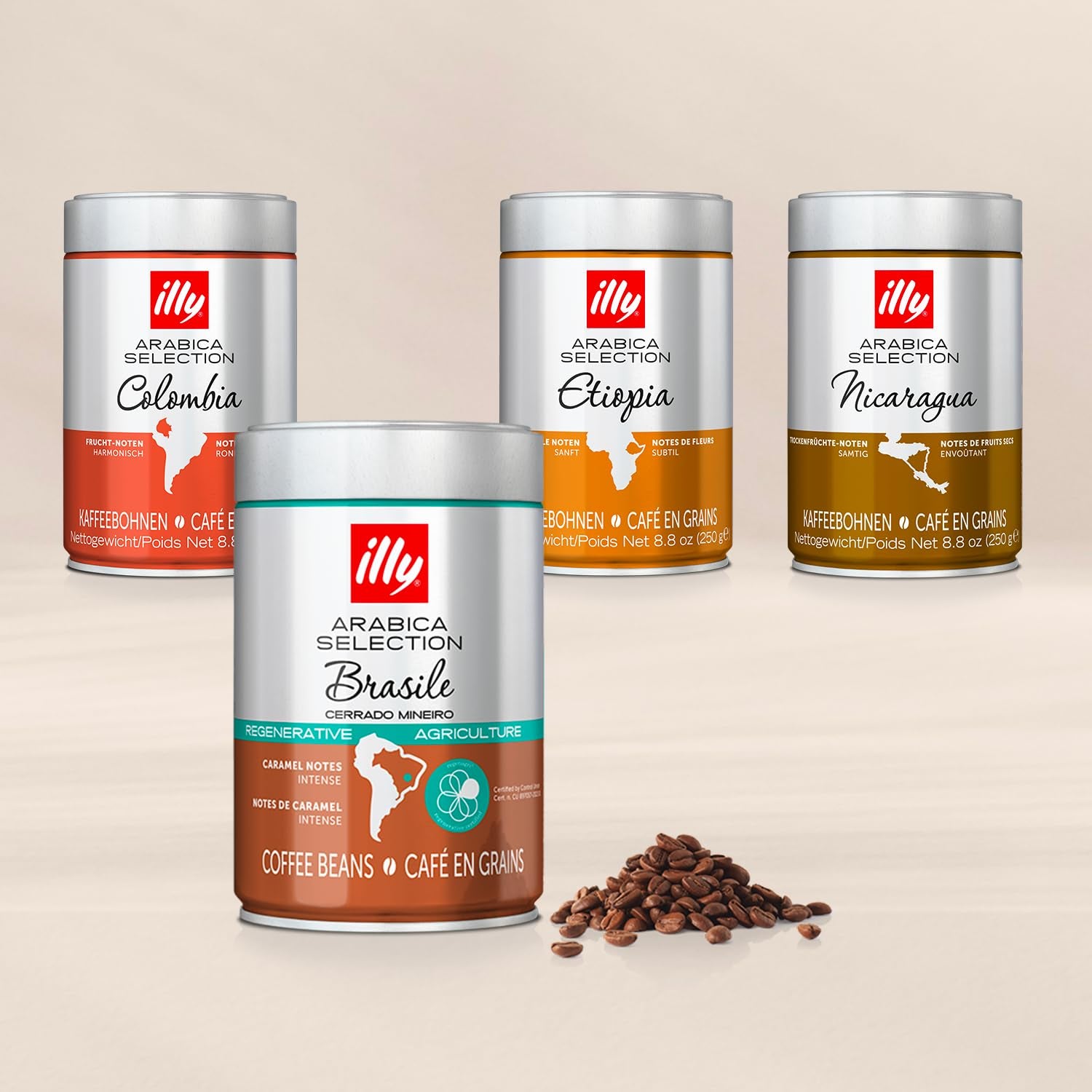 Boabe de cafea Illy Arabica Selection Brazil, 250 g