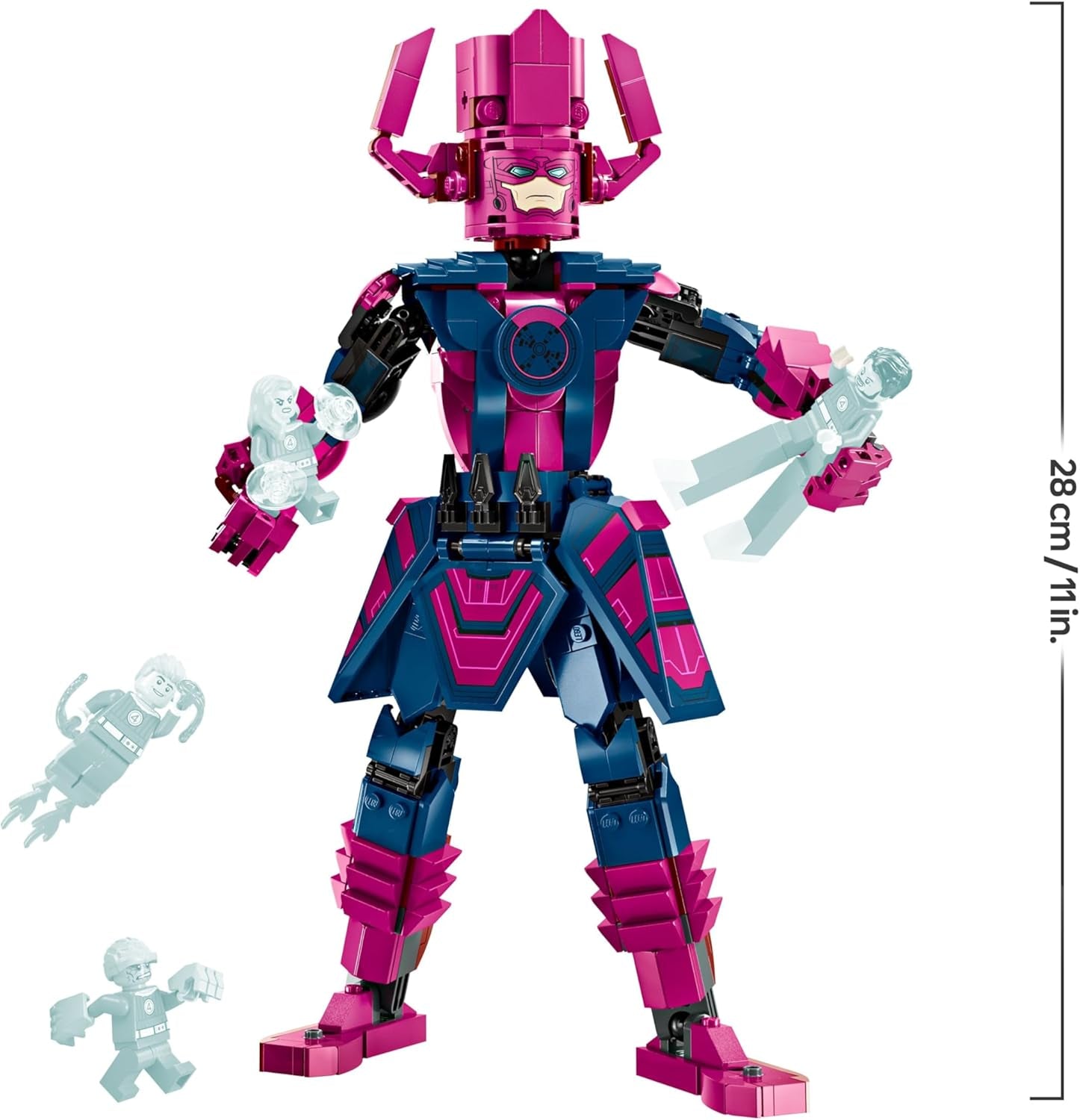 LEGO ǀ Marvel Fantastyczna Czwórka kontra. Galactus Baufigur - Bauset mit Superhelden - Zestaw ze rzeczą, niewidzialną kobietą i ludzką pochodnią - Kreatives Geschenk für Jungen und Mädchen - 76316