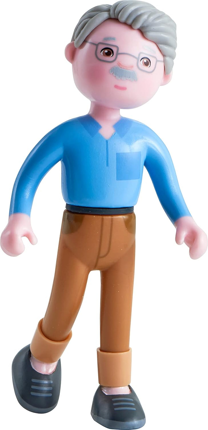 HABA 306147 - Little Friends Set de joacă Bunici, Păpuși flexibile și animale Vârste 3+, Multicolor