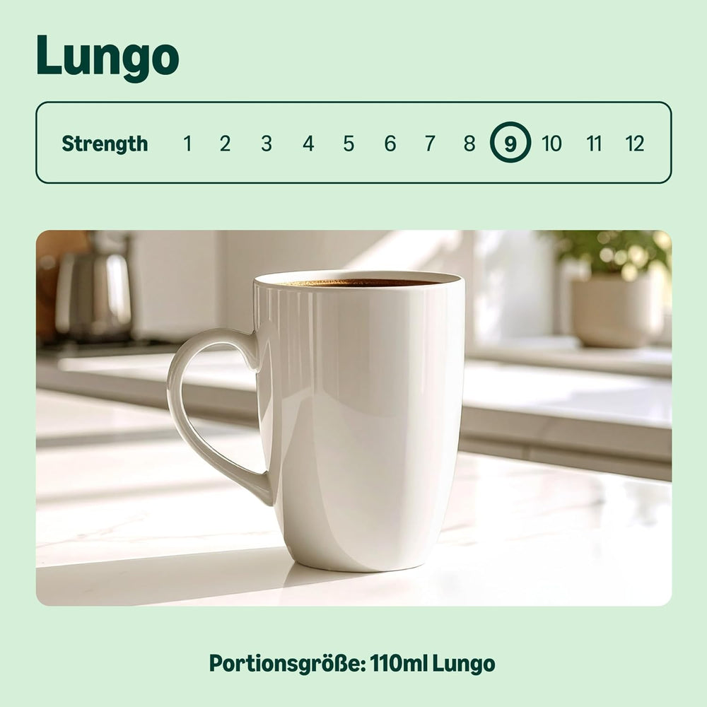 by Amazon Lungo Aluminium-Kaffeekapseln, kompatibel mit Nespresso, mittelgeröstet, 100 Stück (5 Packungen mit je 20 Stück) – Rainforest Alliance zertifiziert