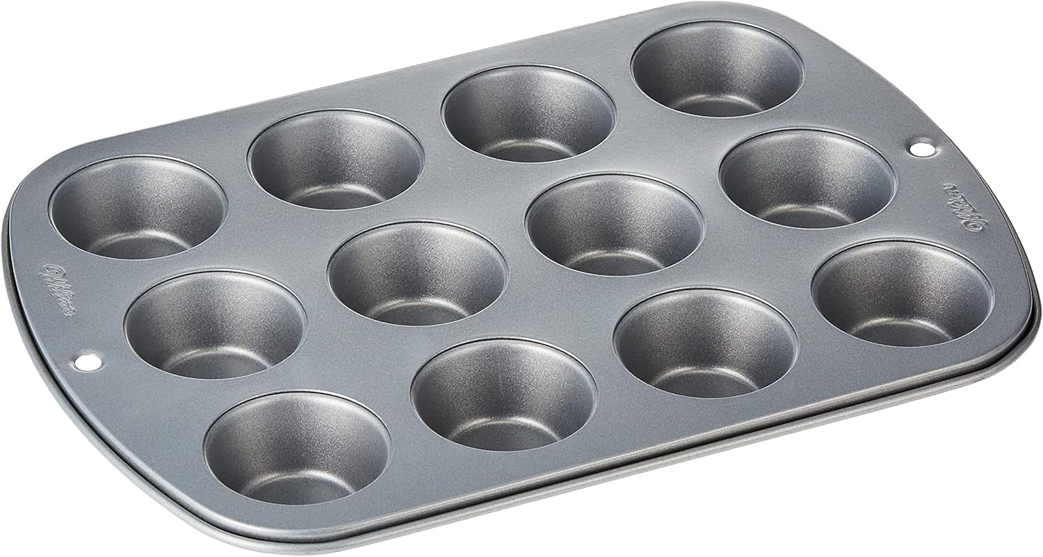 Wilton 24 Er Mini-Muffinbackform, Antihaftbeschichte, Silber Formy i blachy do pieczenia Naty Shop 3,27 x 21,05 x 28,72 cm