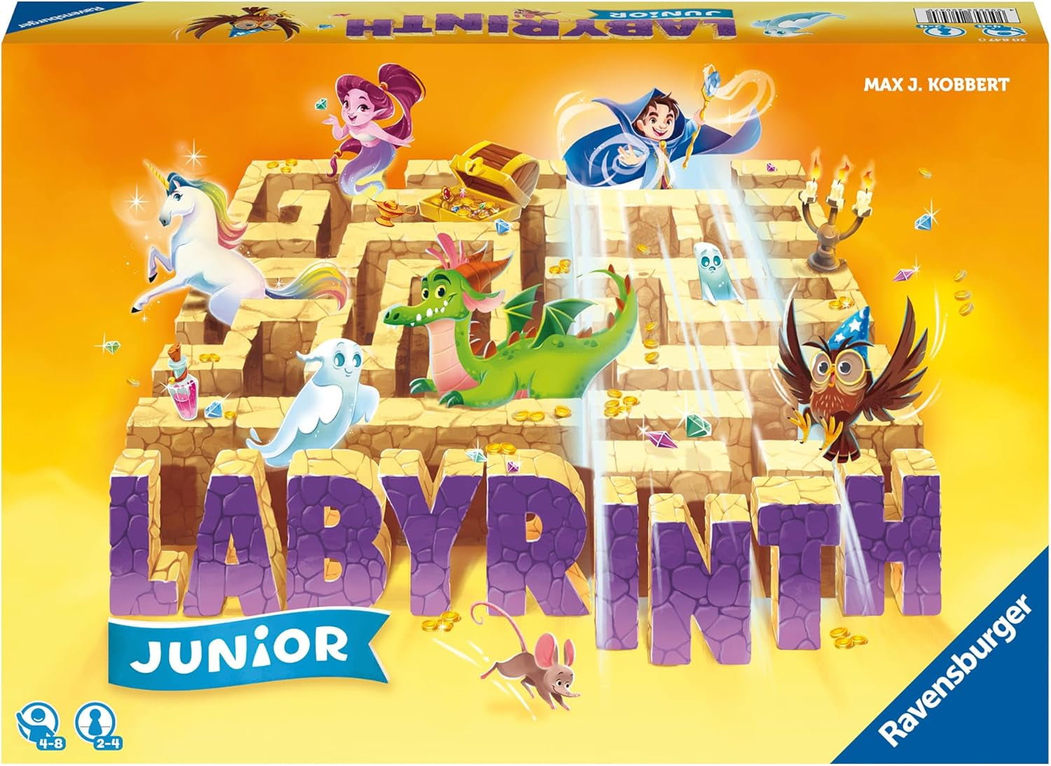 Ravensburger Children's Game 20847 - Junior Labirynt - Klasyka rodzinna dla małych dzieci, gra dla dzieci w wieku 4+ - Gra planszowa Odpowiednia dla 2-4 graczy, edycja Junior