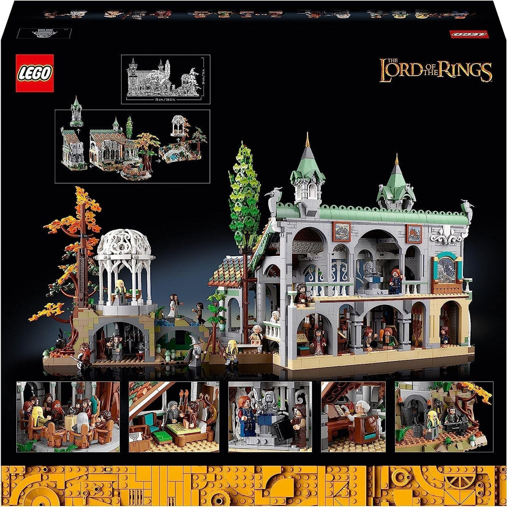 LEGO Icons Władca Pierścieni: Rivendell — kolekcja dla dorosłych i zestaw ekspozycyjny zawierający 15 unikalnych minifigurek, w tym Gandalfa, Legolasa, Aragorna i Froda, wyłącznie na Amazon — 10316 Zestawy do budowania Besuche den LEGO-Store