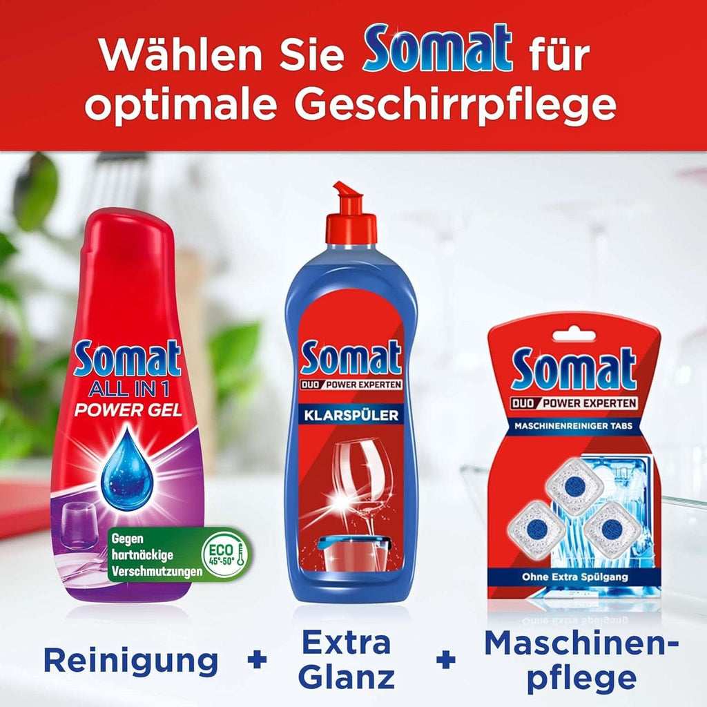 Somat All in 1 Power Gel (67 cicluri de clătire), Lichid de spălat vase pentru curățare puternică Naty Shop
