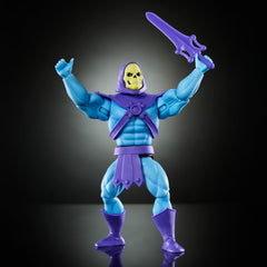 Jucărie Masters of the Universe Origins, figurină Skeletor din colecția de desene animate, răufăcător înalt de aprox. 14 cm cu armură, baston, sabie și 2 măști, HYD24 Action figures Naty Shop