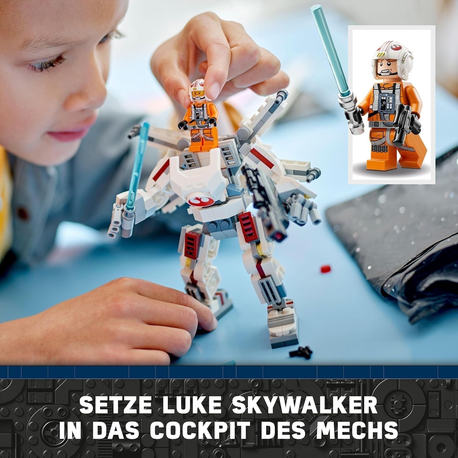 LEGO Star Wars Mech X-Wing Luke'a Skywalkera, kolekcjonerskie klocki, przygoda akcji, pomysł na prezent dla kreatywnych chłopców i dziewcząt w wieku od 6 lat 75390 Zestawy do budowania Besuche w sklepie LEGO