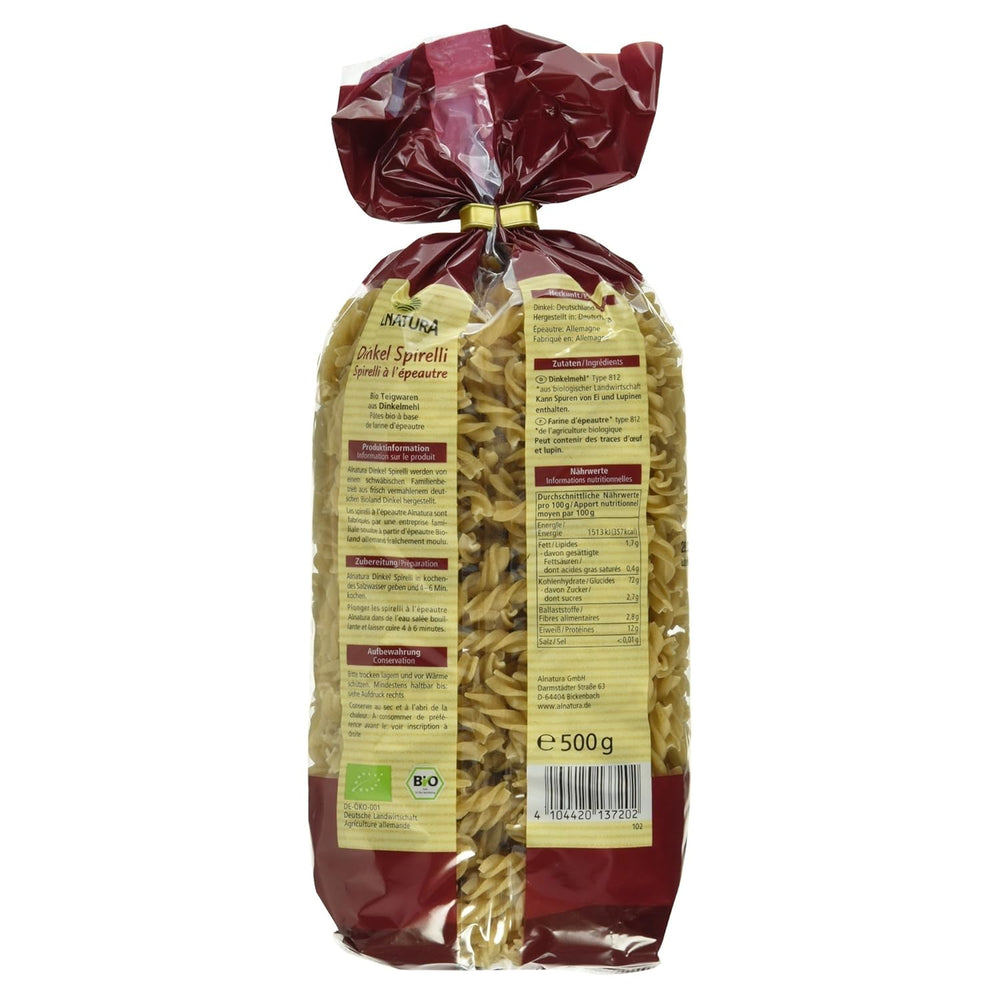 Organiczne spirale orkiszowe, 500g (opakowanie może się różnić)