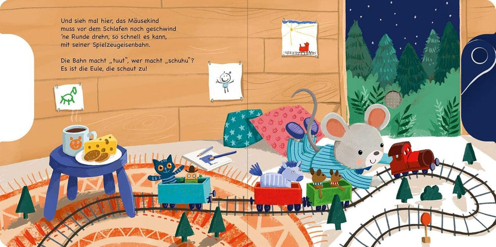 Shoo, shoo, acum și tu dormi!: Slider și 11 sunete | O carte inovatoare cu sunete de slider pentru cei mici cu vârsta de peste 18 luni Jucarii Bebe Naty Shop