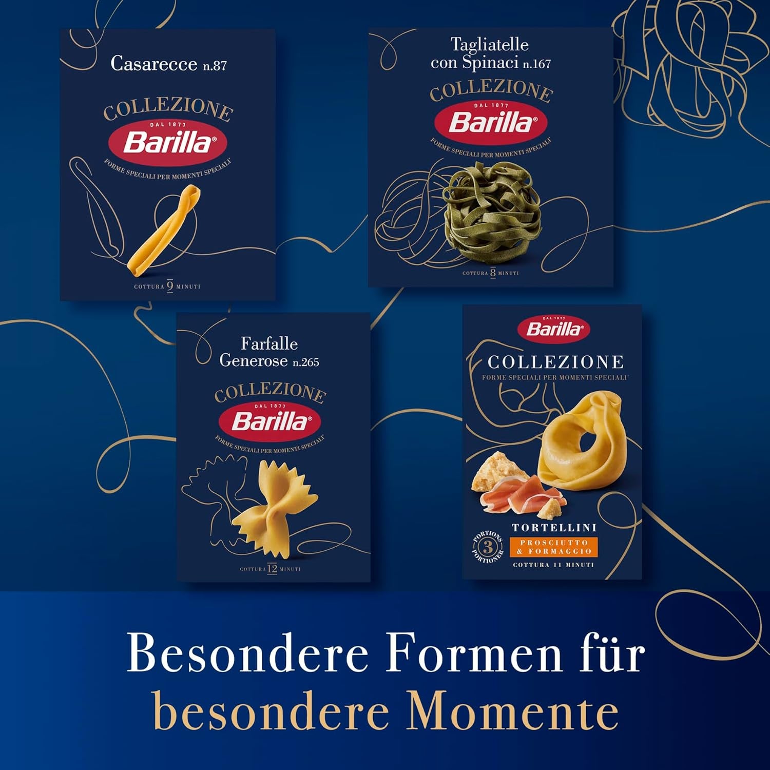 Barilla Collezione Farfalle Makaron z wysokiej jakości pszenicy durum, zawsze al dente, (1 x 500g)