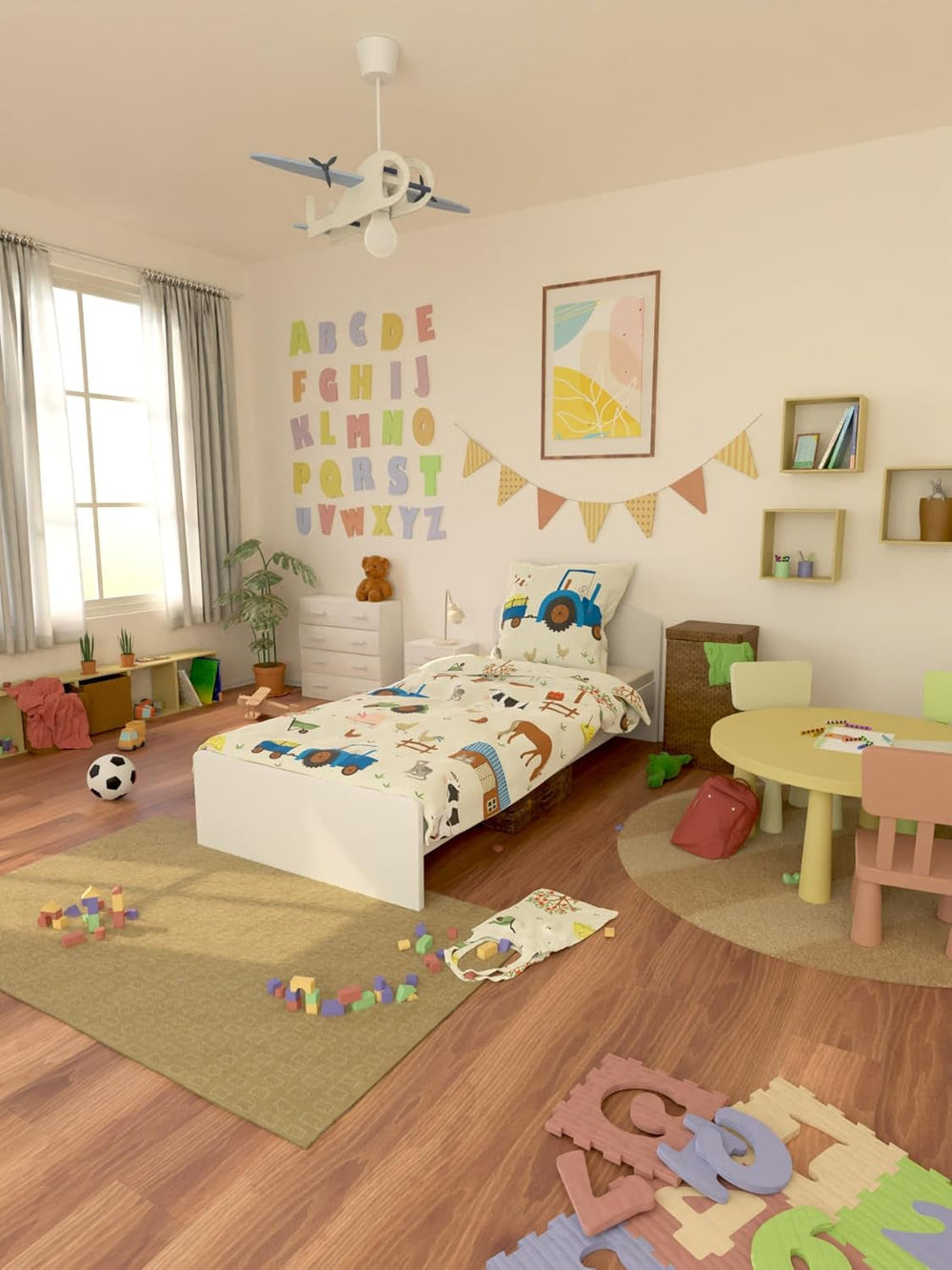 Skybrands Kinder Bettwäsche Tiere 135X200 Bauernhof Kinderbettwäsche Bagger Traktor Baumwolle Kinderbettwäsche 2Tgl. Sklep Für Jungen Und Mädchen Naty