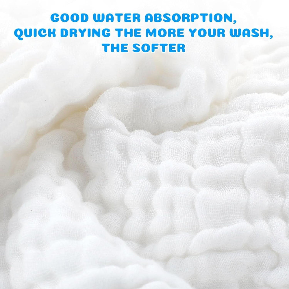 Prosoape de spălat pentru bebeluși EXTSUD, pachet de 10 prosoape de muselină pentru bebeluși Mama si Copilul Naty Shop