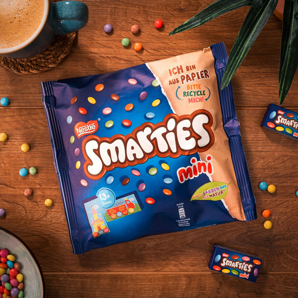Nestlé SMARTIES Mini, mała soczewica w mlecznej czekoladzie, pakowana pojedynczo, opakowanie 16 szt. (16 x 187 g)